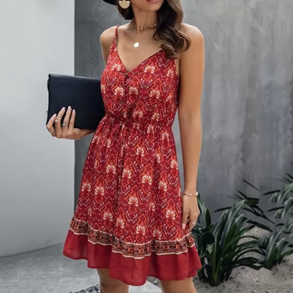 Princesse Fleurie Robe Rouge Fleurie Vintage Flash Sale